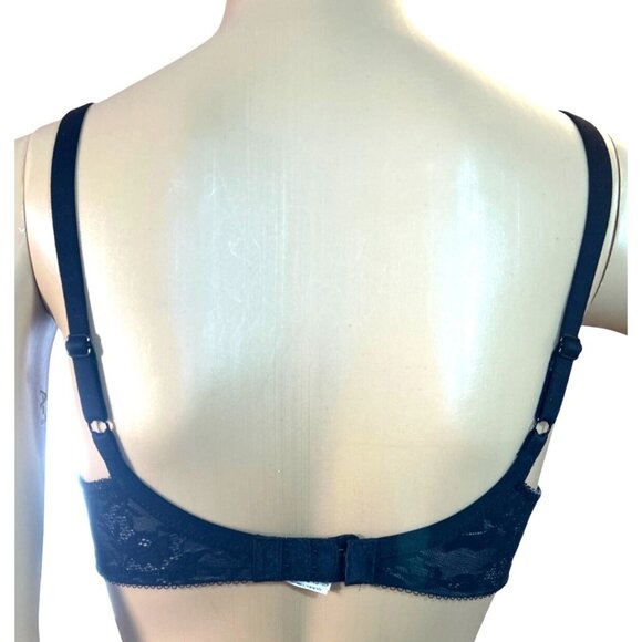 Wacoal Underwire Lined Bra Black Lace Size 34C Lingerie Intimates Adjustable Str - Picture 4 of 5